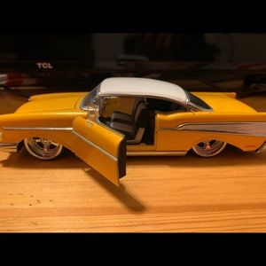 Collectible old style yellow car